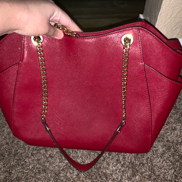 Burgundy Michael Kors Purse - Picture 6 of 8